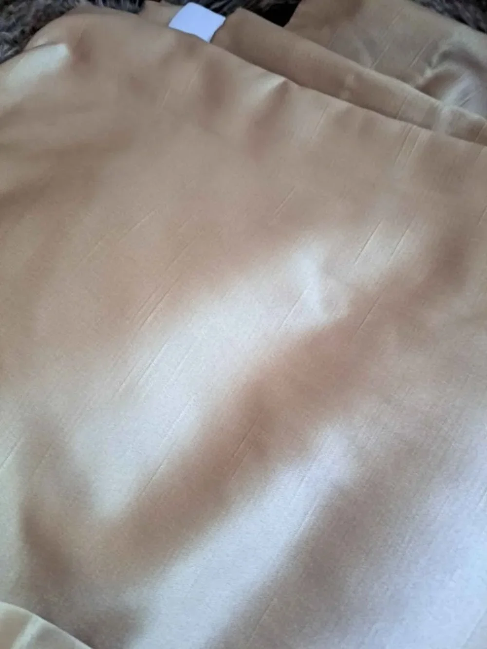 Custom Made 100W x100L Gold Silk Lined SINGLE Drapery Curtain Panel